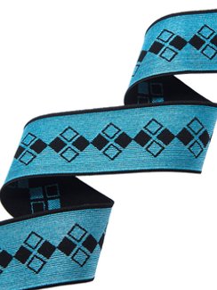 Резинка широкая, 40 мм, ромбы, голубой