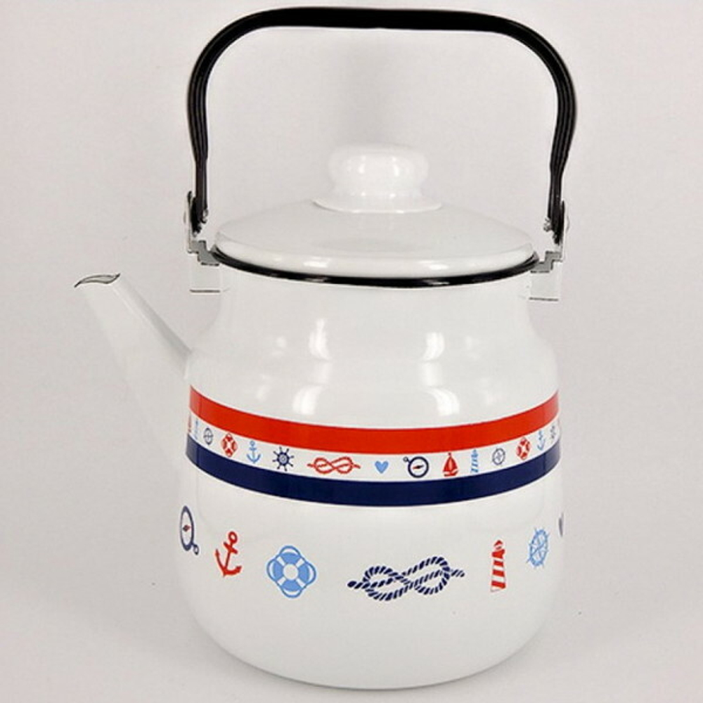 Чайник эмалированный 3,5л «Морской» 01-2713/4