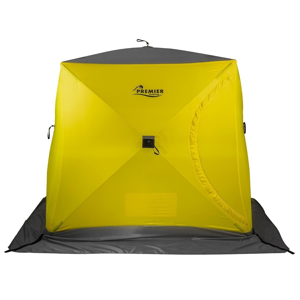 Палатка зимняя утепленная Premier Fishing Куб-2 желтый/серый (PR-WFSCI-180YG)