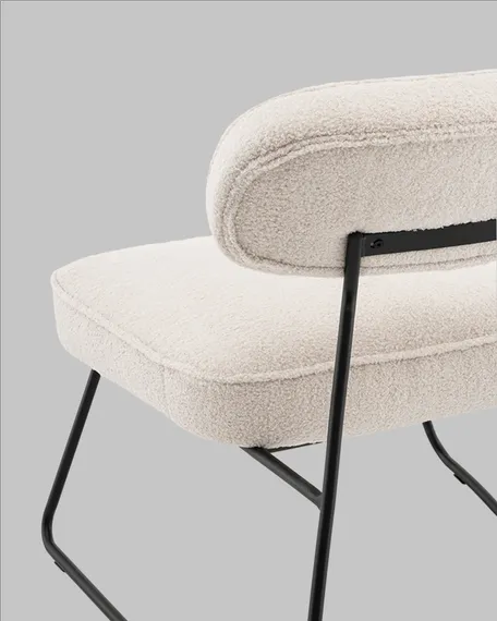 Лаунж-кресло Take, бежевое букле