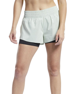 Женские Шорты теннисные Reebok Workout Ready Run 2 in 1 Short W - light sage