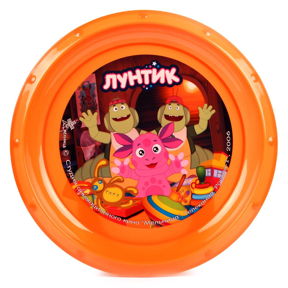 Тарелка 21,5см "Лунтик" пластиковая (Тигрес)