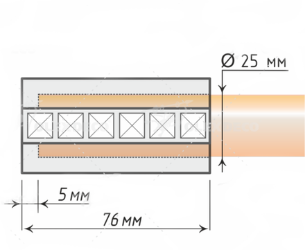 Наконечники кованых карнизов для штор d25 Гламур, цвет антик