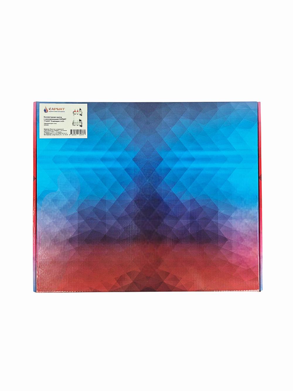 Коллекторная группа с расходомерами САРМАТ 1"x3/4" 2 вых. нерж с в /о SS2200 (CN)