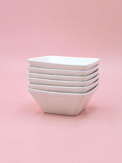 Пиала 12х5 см. квадратная, набор 6 шт. "Орнамент"