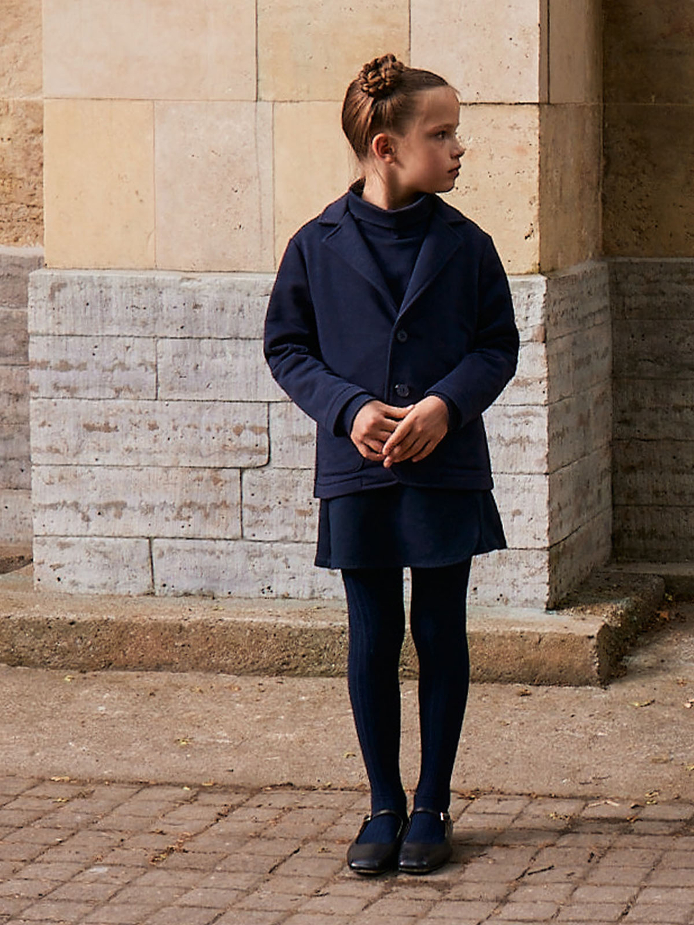 Лонгслив с высоким воротом Mjölk School Blue