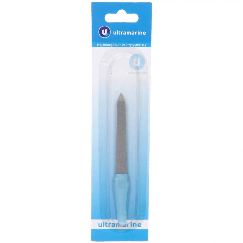 Пилка для ногтей металлическая на блистере «Ultramarine», цвет ручки микс, цвет пилки серебро,12,7см