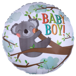 Шар Фольгированный BABY BOY Коала (Белый)