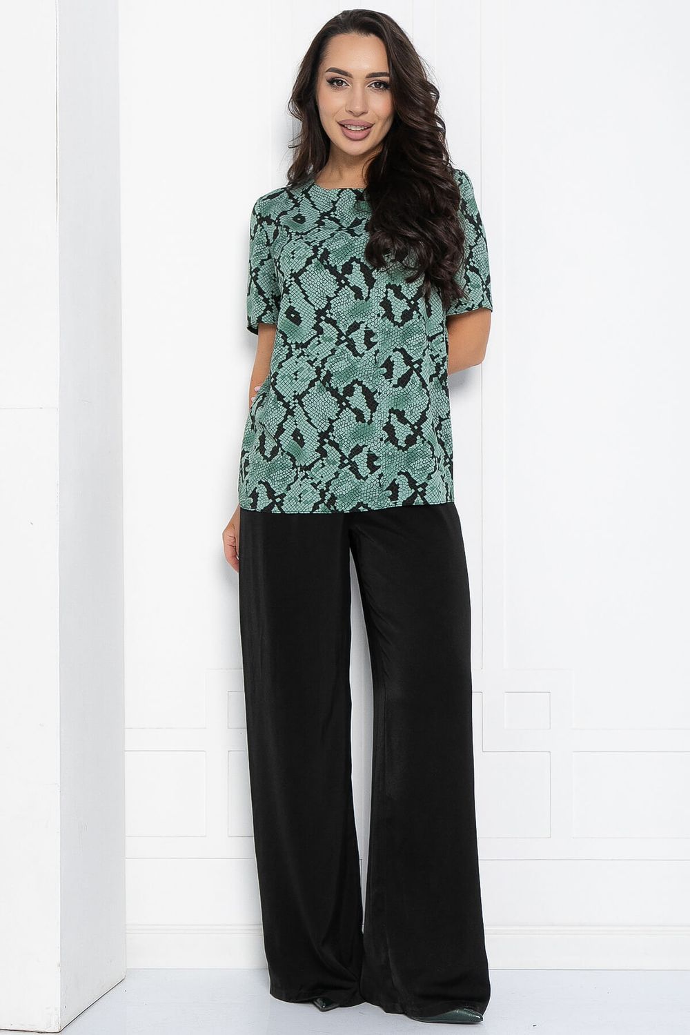 Блуза Алита (зеленая) Б12378-25 LT Collection