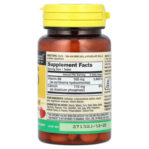 Mason Natural, витамин B6, 100 таблеток