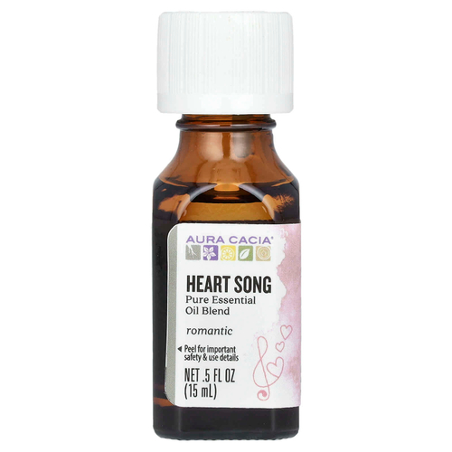 Aura Cacia, Heart Song, 100% чистые эфирные масла, 15 мл (0,5 жидк. унции)