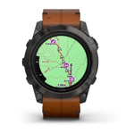 Умные часы Garmin Epix Pro Gen 2 Sapphire Edition 51 мм - Carbon Gray DLC Titanium With Chestnut Leather Band