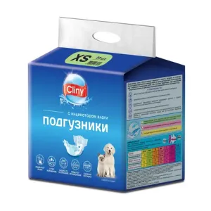 Подгузники для кошек и собак Cliny, 2-4 кг, размер XS (11шт) Подгузники для кошек и собак Cliny, 2-4 кг, размер XS (11шт)