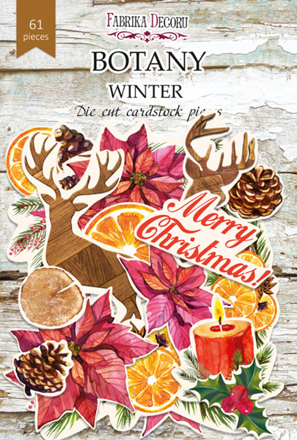 Набор высечек, коллекция "Botany winter", 61шт