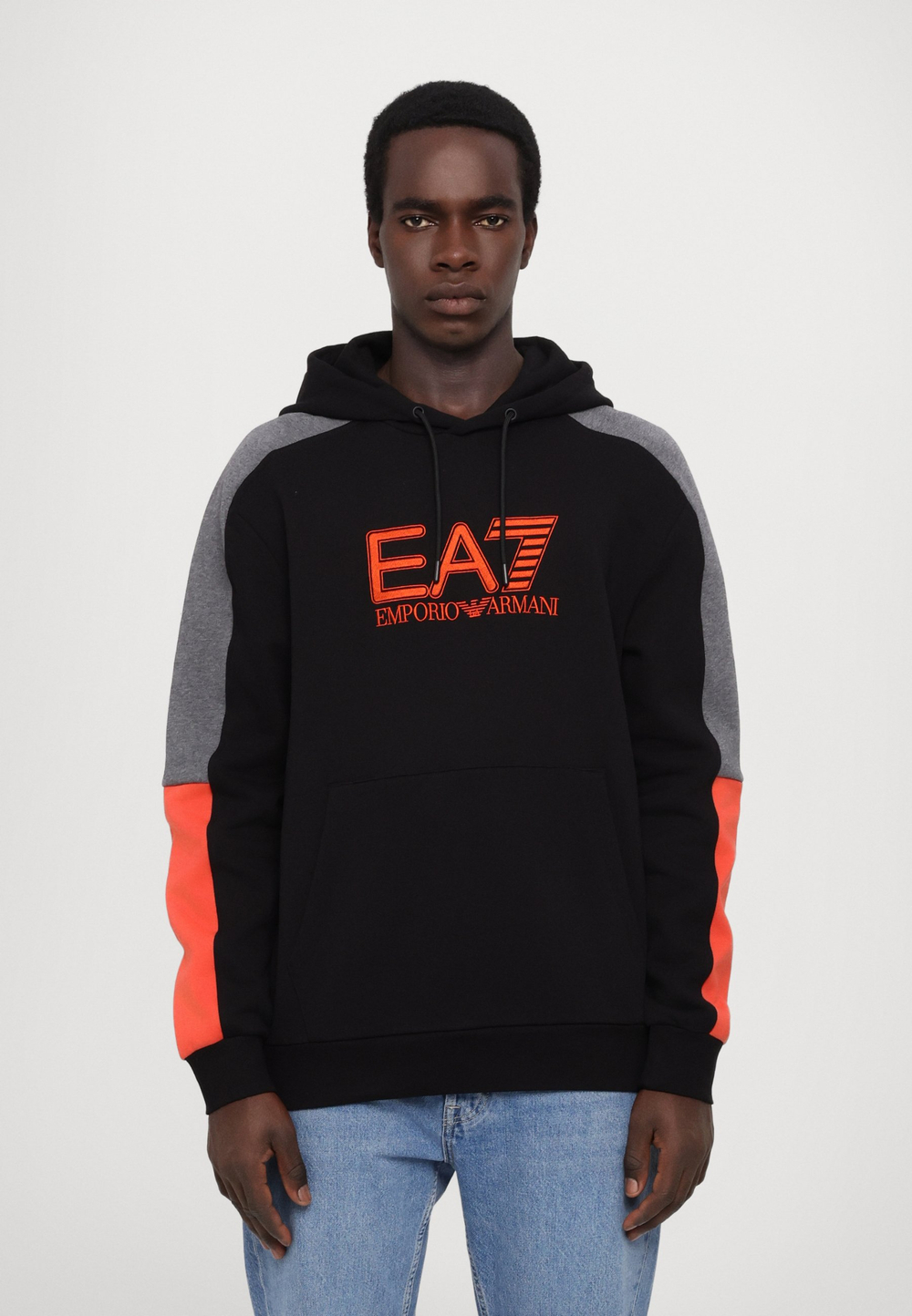 EA7 Emporio Armani Толстовка с капюшоном - Чёрный