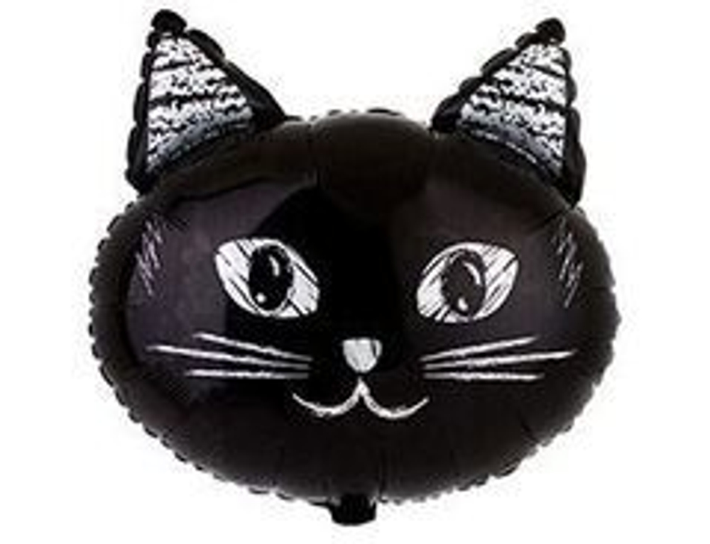 К Фигура, Голова, Котики, двухсторонний, 18"/46 см(наполнен гелием)