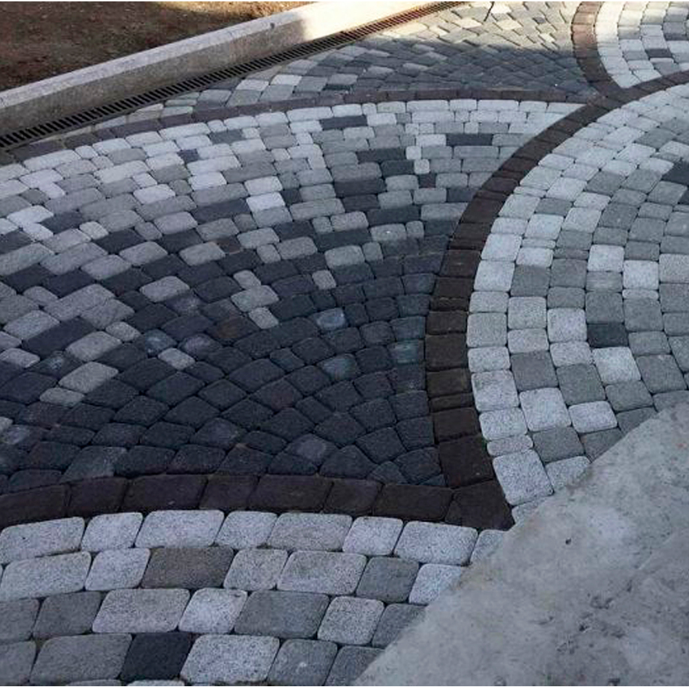 ТРОТУАРНАЯ ПЛИТКА КЛАССИКО - Б.2.КО.6 СТАНДАРТ ЧЕРНЫЙ, КОМПЛЕКТ ИЗ 3 ВИДОВ ПЛИТ