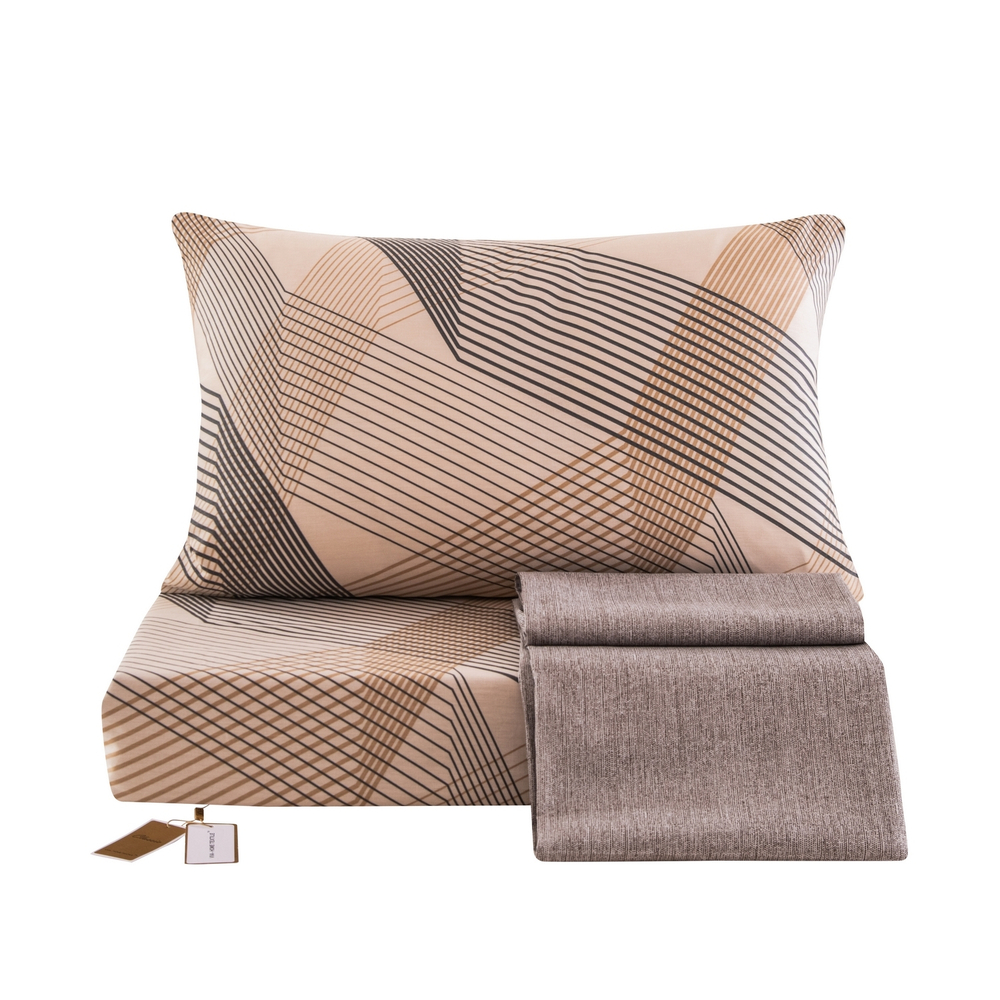 Комплект постельного белья Люкс Сатин 100% хлопок на резинке AR373