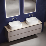 Тумба подвесная Sancos Snob T Doha Soft 790х445х500, под столешницу 1600 без отверстия под смеситель, цвет kreman