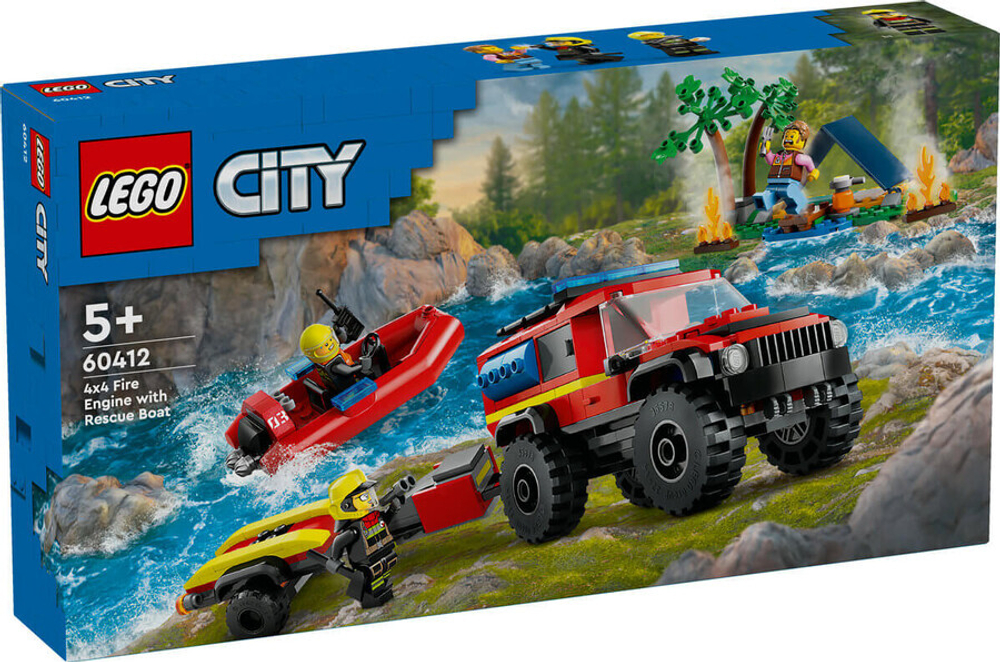 Конструктор LEGO City 60412 Пожарная машина со спасательной лодкой