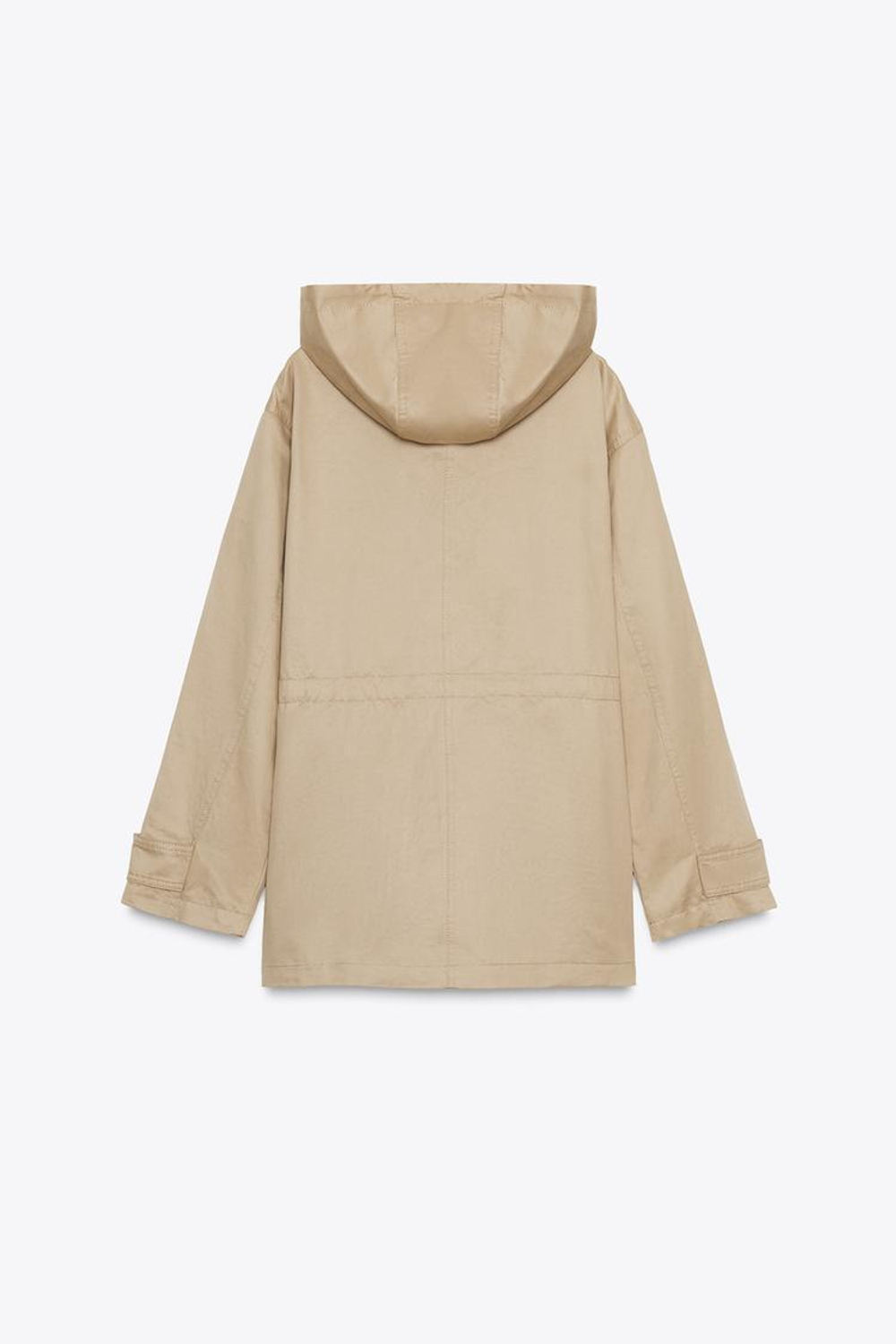 ZARA КУРТКА С КАПЮШОНОМ И МНОЖЕСТВОМ КАРМАНОВ, РЫЖЕВАТО-КОРИЧНЕВЫЙ