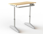 Парта одноместная Nova с углом наклона столешницы, регулируемая