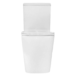 Унитаз-компакт Azario Quadro 340х605х810 напольный, безободковый, с быстросъемным сиденьем микролифт, полипропилен (AZ-2175)