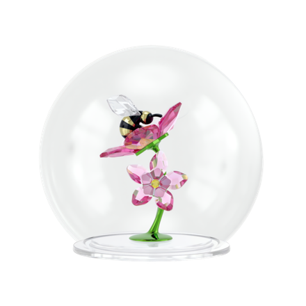 IDYLLIA:GLASS BALL BEE AND FLOWERS