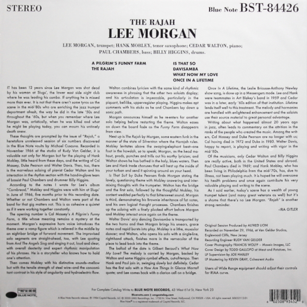Lee Morgan / The Rajah (LP)