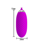 Лиловое пупырчатое виброяйцо Joanne с пультом ДУ (Цвет: лиловый)