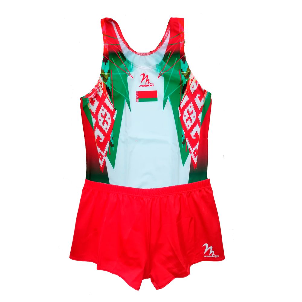 Комплект мужской гимнастический комбинезон +шорты Milano Pro Sport Men’s Arctic