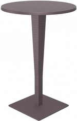 Стол пластиковый плетеный барный Siesta Contract Riva Bar, коричневый