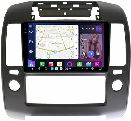 Магнитола для Nissan Navara D40 2004-2014 (кондиционер) - FarCar XXL3066M монитор 9.5" 2K QLED на Android 13, TS20, 8+256Гб, CarPlay, 4G SIM-слот