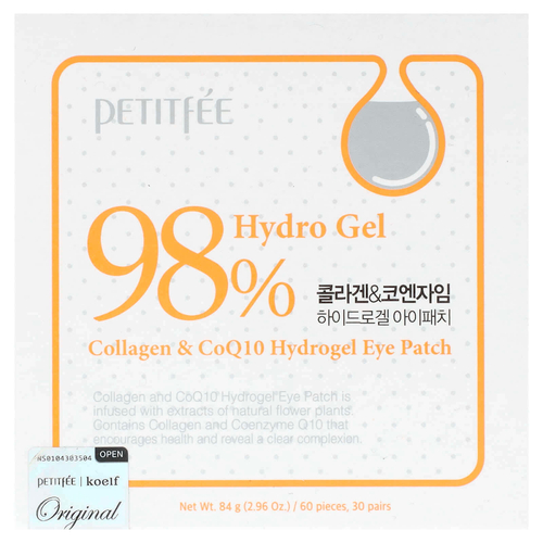 Petitfee, гидрогелевые патчи для глаз, с коллагеном и коэнзимом Q10, 60 шт., 84 г (2,96 унции)