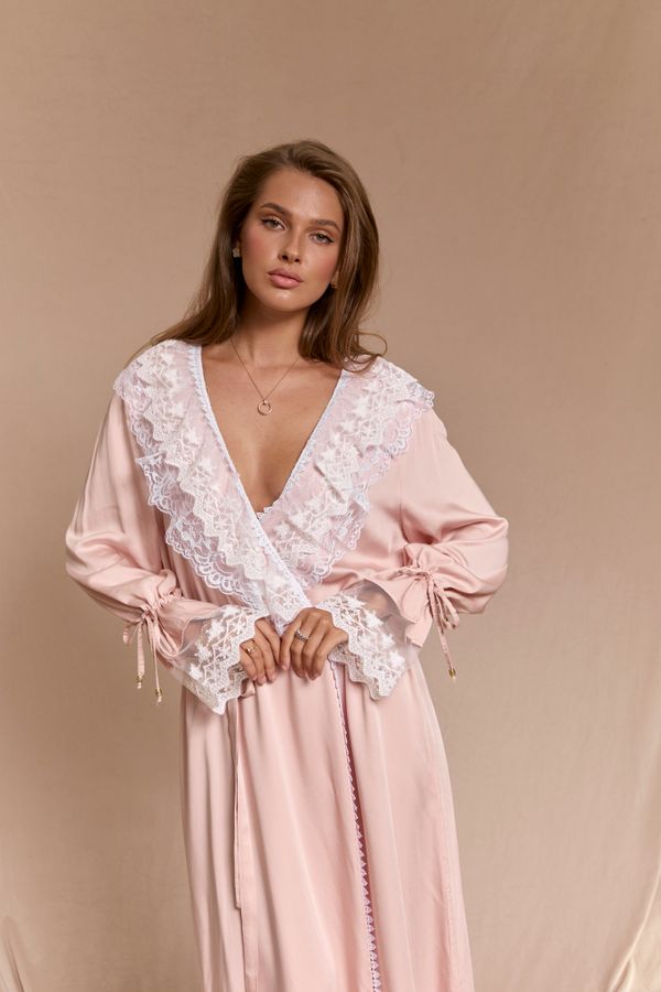 Пеньюар кружевной длинный 