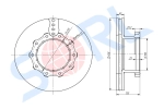 Диск тормозной 438/195x45/135 10n-235-M14x1.5 MB (3564210312) SORL