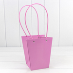 Пакет подарочный 20х17х12 Ваза для цветов (Розовый)