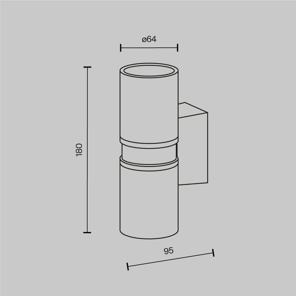 Уличный архитектурный светильник Maytoni   O582WL-02B