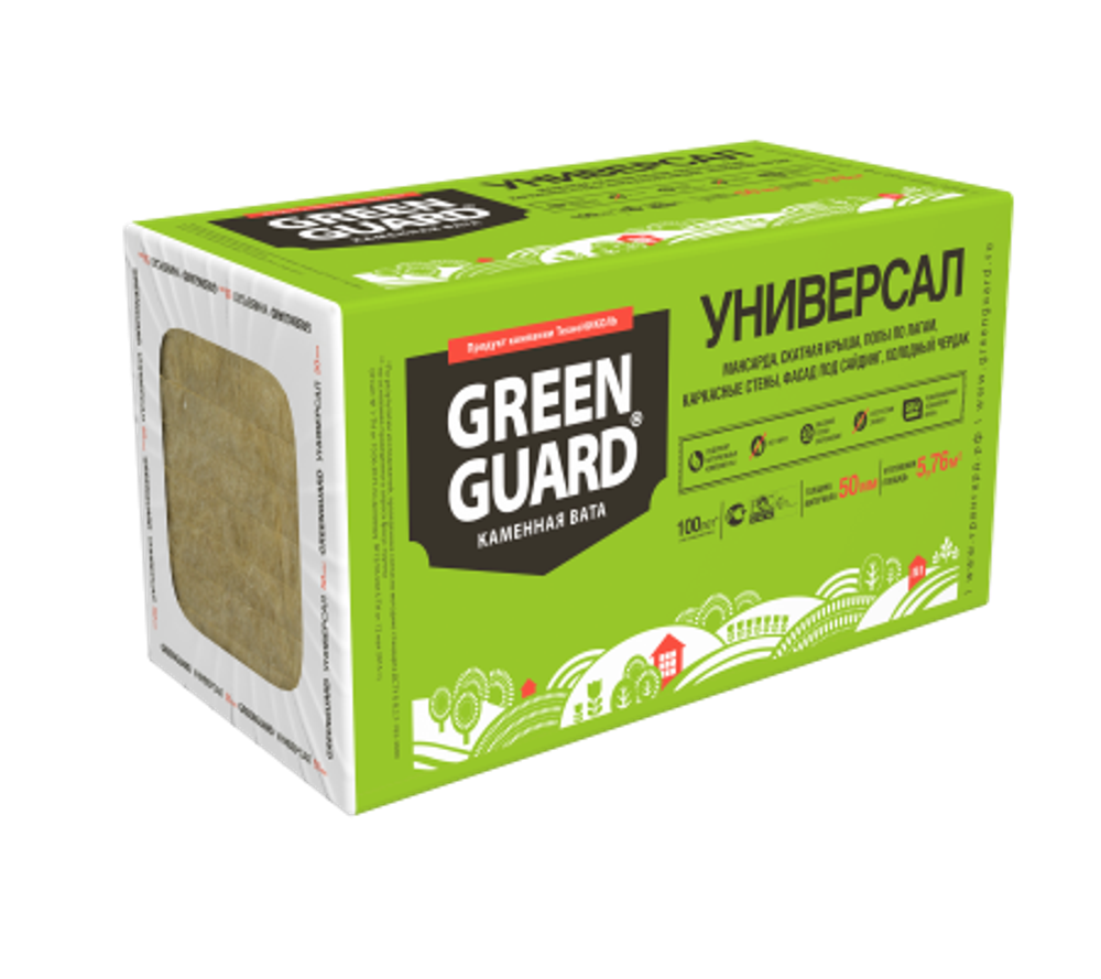 Утеплитель Технониколь GreenGuard Универсал 1200x600x100 4шт 2.88м2