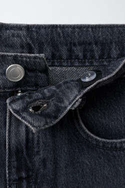 ZARA ДЖИНСЫ WIDE LEG СО ЗВЕЗДАМИ И СТРАЗАМИ, СИНИЙ