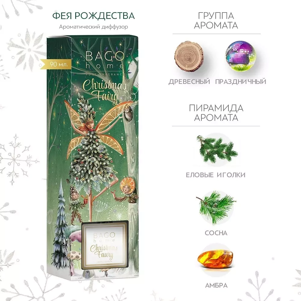 Аромадиффузор Christmas Fairy 90мл Bago Home