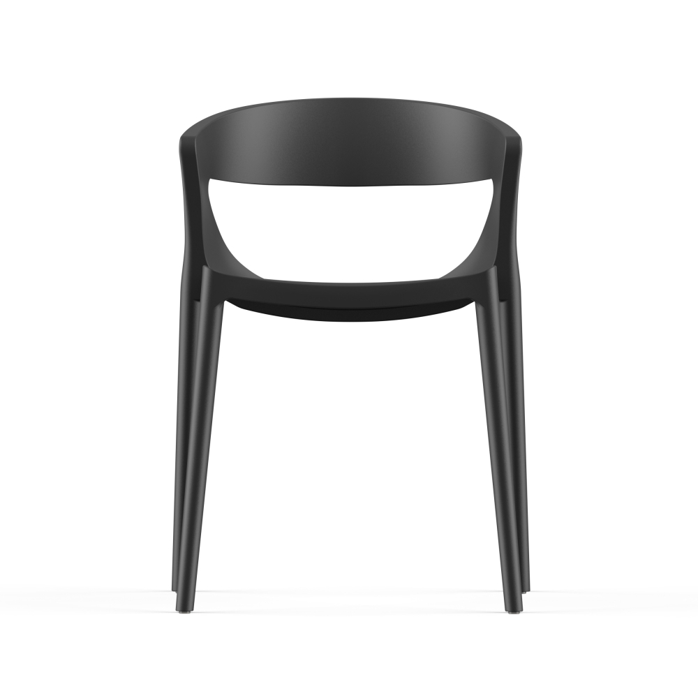 Набор мебели Stepp ЕВОК (2стула ЕВОК черный+стол ТЕОРИ бел черн ножки)