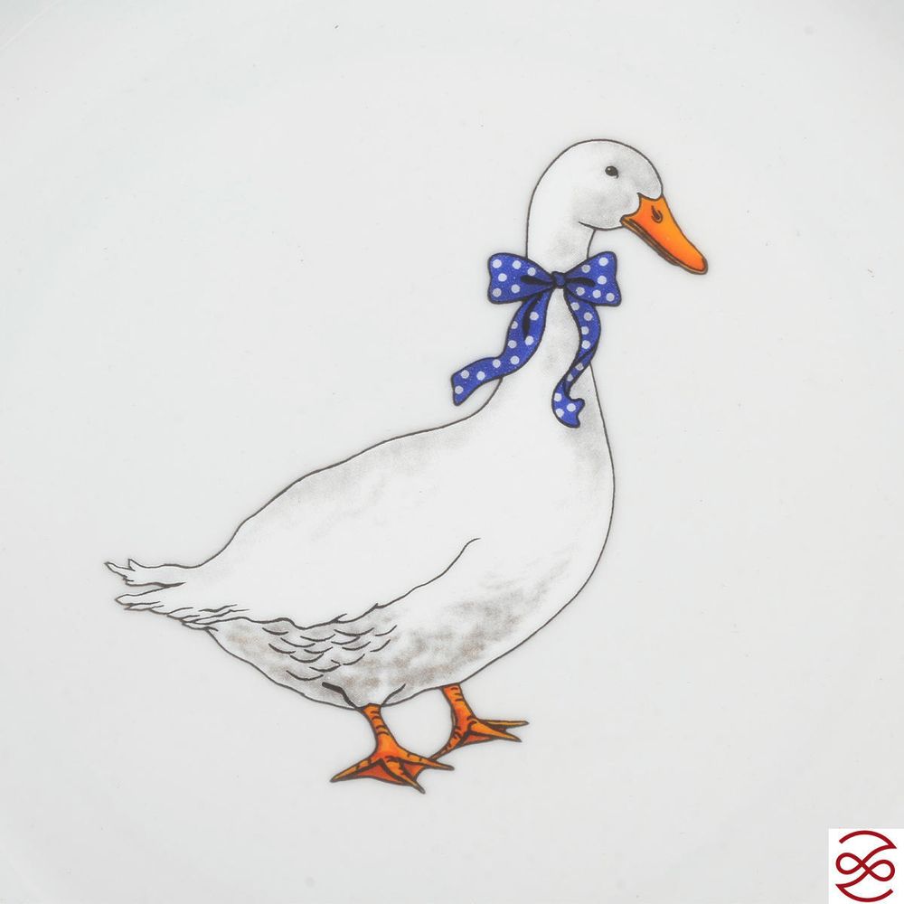 Блюдо круглое глубокое Thun Констанция Гуси 31см