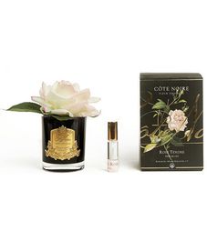 Роза ароматизированная светло-розовая в черной вазе, Cote Noire