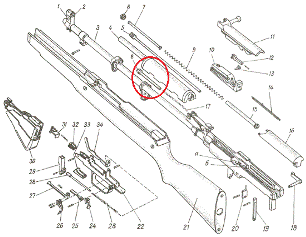 Толкатель СКС, ИжМаш