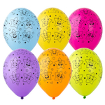 Шар латексный 35см Улыбка Звезда (Ассорти)