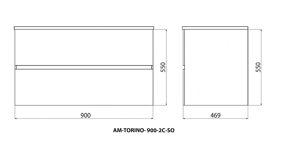 Тумба с раковиной Art&Max TORINO 90 мята