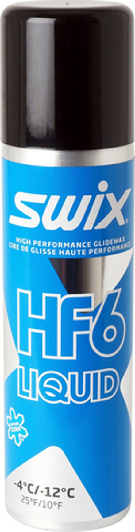 Жидкий парафин SWIX HF6XLiq, (-4-12 С), Blue, 125 ml