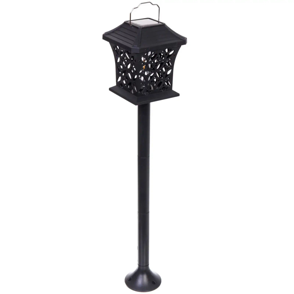 Фонарь садовый «Вечер» 12*12*13,5 см (h=60 см) на солнечной батарее (универсальный), Теплый белый