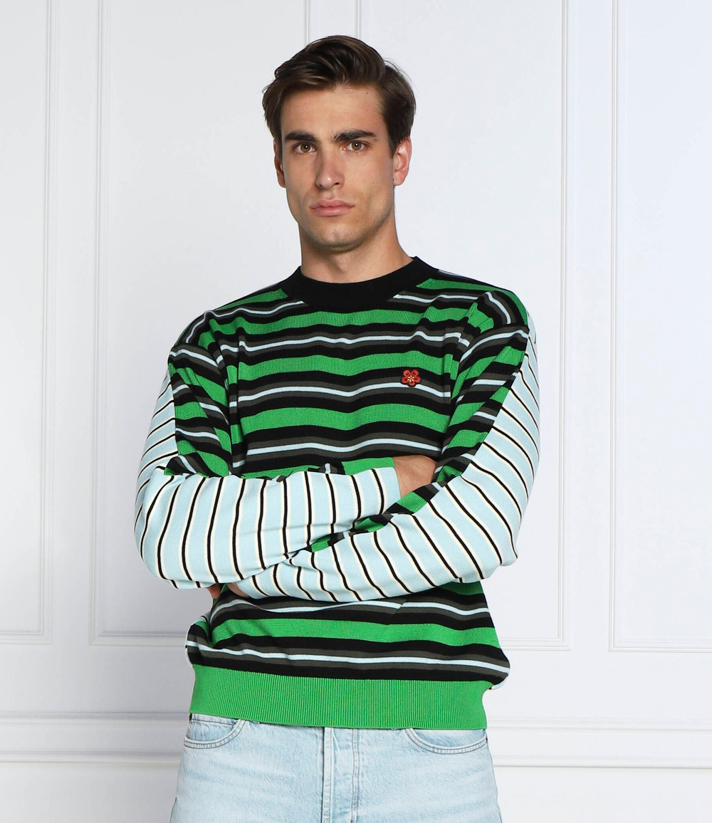 Хлопковый свитер Kenzo - зеленый(FC65PU3373CC)